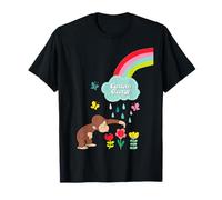 Curious George Rainbows and Flowers Spring Fun Camiseta