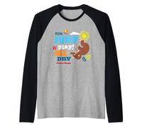 Curious George Run Jump & Play All Day Camiseta Manga Raglan