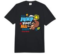 Curious George Run Jump & Play All Day Comfort Colors Adult Heavyweight T-Shirt
