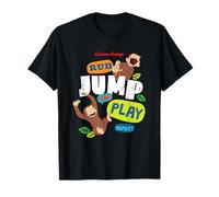 Curious George Run Jump Play Repeat Camiseta