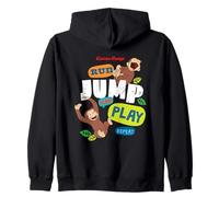 Curious George Run Jump Play Repeat Sudadera con Capucha