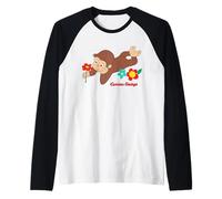 Curious George Spring Flower Fun Camiseta Manga Raglan
