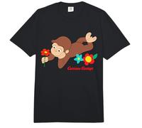 Curious George Spring Flower Fun Comfort Colors Adult Heavyweight T-Shirt