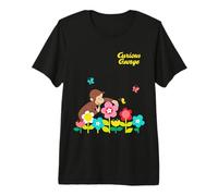 Curious George Spring Flower Garden Fun Camiseta Premium