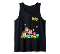 Curious George Spring Flower Garden Fun Camiseta sin Mangas
