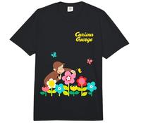 Curious George Spring Flower Garden Fun Comfort Colors Adult Heavyweight T-Shirt