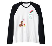 Curious George Spring Happy Raincloud Camiseta Manga Raglan