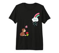 Curious George Spring Happy Raincloud Camiseta Premium