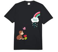 Curious George Spring Happy Raincloud Comfort Colors Adult Heavyweight T-Shirt