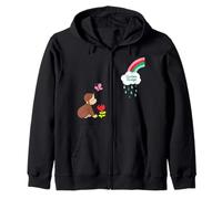 Curious George Spring Happy Raincloud Sudadera con Capucha