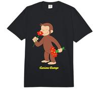 Curious George Stop and Smell The Flowers Comfort Colors Adult Heavyweight T-Shirt