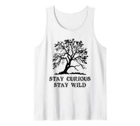 Curious Stay Inspirationa Wild Tree Silhouette Nature Lover Camiseta sin Mangas
