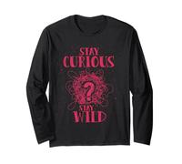 Curious Stay Wild Distressed Question Mark Motivational Manga Larga