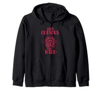 Curious Stay Wild Distressed Question Mark Motivational Sudadera con Capucha