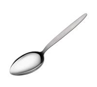 CURISEW Cuchara de chef plateada de acero inoxidable de 2 cucharadas, cuchara grande de 9 pulgadas, cuchara de salsa, cuchara de chef Kunz, cuchara para untar y quenelle, cucharas de chapado, cucharas