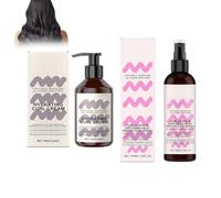 Curl Defining Set, Crema Hidratante para Rizos y Gel Definidor, Crema Nutritiva para Rizos, Hidratante, Fijación Duradera, Antiencrespamiento, no Pegajoso