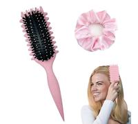 Curl Hair Brush, Lockenbürste,Bio Haarbürste ohne Ziepen,Curl Define Stylingbürste mit 1 Scrunchies,Bounce Curl brush,Curly Hair Brush,Curl Defining Brush,3-in-1-Stylingbürste für Lockenfrisuren
