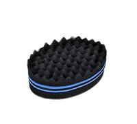 Curl Twist Hair Sponge Big Oholes Peine De Doble Cepillo De Onda Dreads Locking Afro Curling Cuidado Herramienta Bono Pelo (Azul)