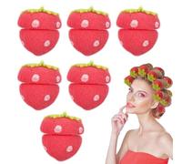 Curlers De Pelo De Fresa - Rodillos De Pelo , Herramienta De Curling De Pelo, Esponja De Lazo De Noche, | Baule Esponja De Curling Para Dormir Perezoso, Rodillo De Forma De Fresa Curling, Che