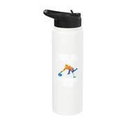 Curling es mi plan de jubilación Curling Stainless Steel Insulated Water Bottle