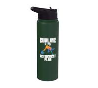 Curling es mi plan de jubilación Curling Stainless Steel Insulated Water Bottle