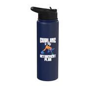 Curling es mi plan de jubilación Curling Stainless Steel Insulated Water Bottle