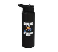 Curling es mi plan de jubilación Curling Stainless Steel Insulated Water Bottle