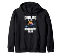 Curling es mi Plan de jubilación Curling Sudadera con Capucha