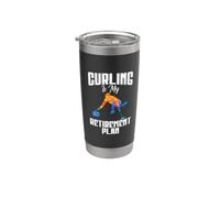 Curling es mi plan de jubilación Curling Vaso térmico de acero inoxidable de doble pared