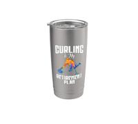 Curling es mi plan de jubilación Curling Vaso térmico de acero inoxidable de doble pared