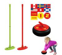 Curling Tabletop Game,Interesting Curliing Games For Ice - Improve Logic Ability Sport Curling Game Special Electric Light Brush Develop Children's Indoor Living Room