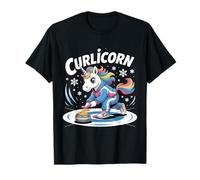 Curling Unicorn Ice Curling Player Ice Sport Divertido Curling Camiseta