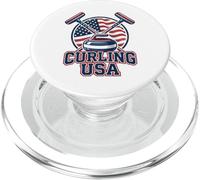 Curling USA Support The Team Curl Clean USA Flag Hombres Mujeres PopSockets PopGrip para MagSafe