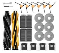 Curlingooㅤㅤ 25 paquetes para aspiradora Dreame L60 Pro Ultra, las piezas de repuesto incluyen 1 cepillo principal, 6 paños de fregona, 4 filtros Hepa, 6 cepillos laterales, 6 bolsas de polvo, 1 par de