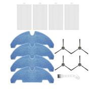Curlingooㅤㅤ Kit de 13 accesorios para robot aspirador Lefant M330 Pro, piezas de repuesto incluyen 4 cepillos laterales, 4 filtros HEPA, 4 almohadillas para fregona, 1 herramienta de limpieza