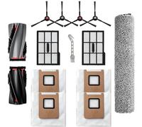 Curlingooㅤㅤ Piezas de repuesto compatibles con Eufy E25 Omni / E28 Omni Robot Aspiradora, accesorios incluyendo 1 cepillo principal, 4 cepillos laterales, 2 filtros, 1 rodillo de fregona, 4 bolsas de