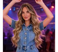 Curly Hair Piece - 18Inch Natural Invisible Clips Heat-Resistant Wig | Fake Hair Claw Clip,Styling Tool Compatibility For Women Ladies Mothers Brides Working Students Event Wedding Office