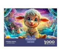 Curly Lamb con Gafas, Escenario de Cuento de Hadas Puzzle De 1000 Piezas Oveja Diversión De Ingenio para Adultos Y Niños 70x50cm/1000pcs