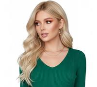 Curly Wig - Curly Hair Piece | 18 Inch Wavy Natural Wig,Fake Hair Claw Clip - Invisible Clips Heat-Resistant Wigs For Women Ladies Mothers Brides Working Students Event Wedding Office