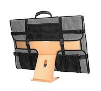 CURMIO - Bolsa de transporte para ordenador de sobremesa iMac Apple de 24", funda protectora para monitor de protección con asa de goma para pantalla iMac de 24" y accesorios, color gris
