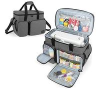 CURMIO Bolsa para Máquina Coser, Funda de Viaje para Máquina Coser, Maleta de Máquina Coser con Bottom Duro, Adecuado de la mayoría de Máquina de Coser Universales, Gris (Sóla Bolsa)