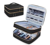 CURMIO Estuche Portátil para Cortapelos, Bolsa de Doble Capa Compatible con Hatteker, SUPRENT, Wahl, GLAKER y la Mayoría de Cortapelos Estándar y Otras Herramientas de Peluquería, Negro