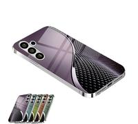 Curr-anet Fish Scale Hard Case, Curra-Net Fish Scale Mobile Phone Case, Fishs Cale Mobile Phone Hard Cases, Suitable For Samsung S24 S23 S22 Series (Purple,S23)