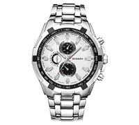 Curren - Reloj analógico de Cuarzo para Hombre, Pulsera Impermeable de Acero Inoxidable, Verde, Pulsera