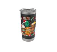 Current Mood Tropical Christmas Tiki Piña Beach Vaso térmico de acero inoxidable de doble pared