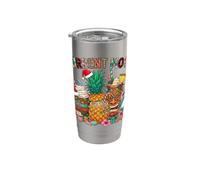 Current Mood Tropical Christmas Tiki Piña Beach Vaso térmico de acero inoxidable de doble pared