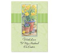 Currente para mi esposo Tarjeta de felicitaciσn de Pascua - Tarjeta de una sola tarjeta 5 """" x 7 """" Las tarjetas de Pascua con sentimientos dentr