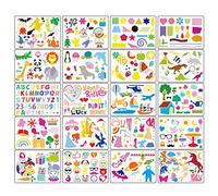 Currentiz 20 Piezas Plantillas Dibujo Plantilla Diario Bala Artesanal Plantilla Diario Lavable Más 300 Patrones Diferentes Dibujar Cuentos Infantiles Imaginativos para Niños