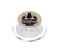Currently Haunting My TBR Dark Academia Reading Cat PopSockets PopGrip para MagSafe