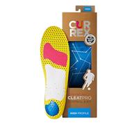 CURREX CleatPro - Plantillas deportivas para botas de fútbol y zapatillas de deportes de campo, inserciones estabilizadoras, reducen la fatiga y previenen lesiones, unisex e infantil, arco alto, XS